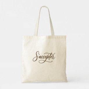 Bolsa Tote Saco minimalista "Aceitar-se"