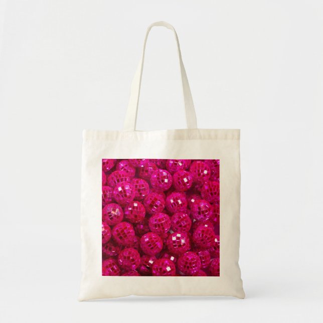 Bolsa Tote Saco - Motivo Mini Bolas à Facetas (Frente)