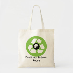 Bolsa Tote Saco - Não rasgue - reutilize