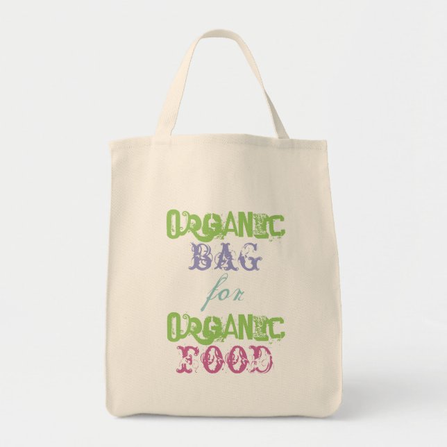 Bolsa Tote Saco orgânico para o alimento biológico (Frente)