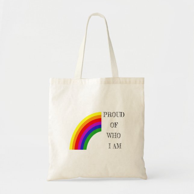 Bolsa Tote Saco orgulhoso do orgulho gay (Frente)