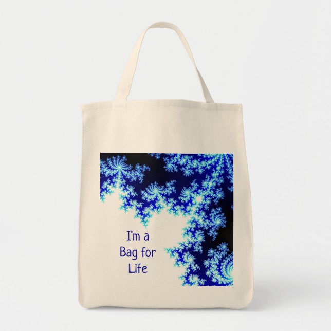 Bolsa Tote Saco para a Vida Fractal (Frente)