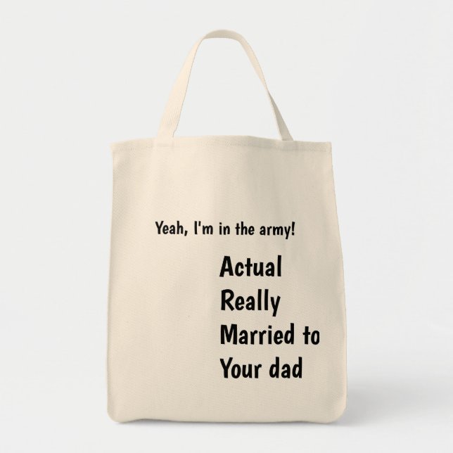 Bolsa Tote Saco para se você estiver no exército (Frente)