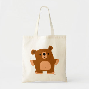 Bolsa Tote Saco pequeno bonito do urso dos desenhos animados
