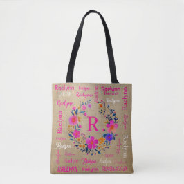 Bolsa Tote Saco Personalizado Adicione Seu Nome 
