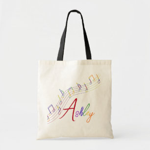 Bolsa Tote Saco personalizado arco-íris da música