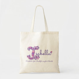 Bolsa Tote Saco personalizado da biblioteca de Isabella