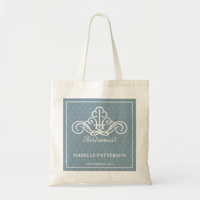 Bolsa Tote Saco personalizado da festa de casamento dos rolos (Frente)