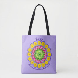 Bolsa Tote Saco Personalizado da Flor do Mês de Nascimento de