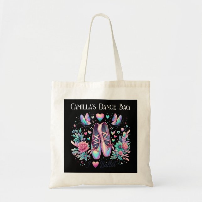 Bolsa Tote Saco Personalizado de Ballet para Dança (Frente)