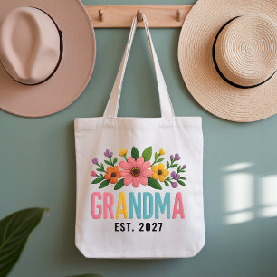 Bolsa Tote Saco Personalizado de Flores Silvestres como Prese