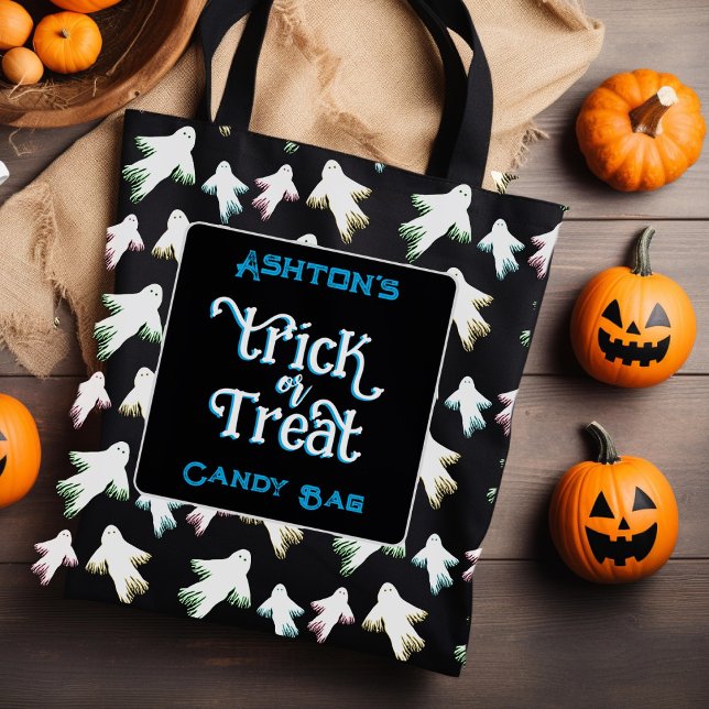 Bolsa Tote Saco Personalizado de Halloween de Doces ou Traves (Criador carregado)