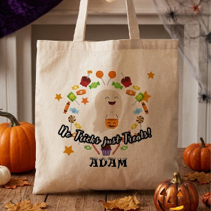 Bolsa Tote Saco Personalizado de Halloween para Crianças Tric