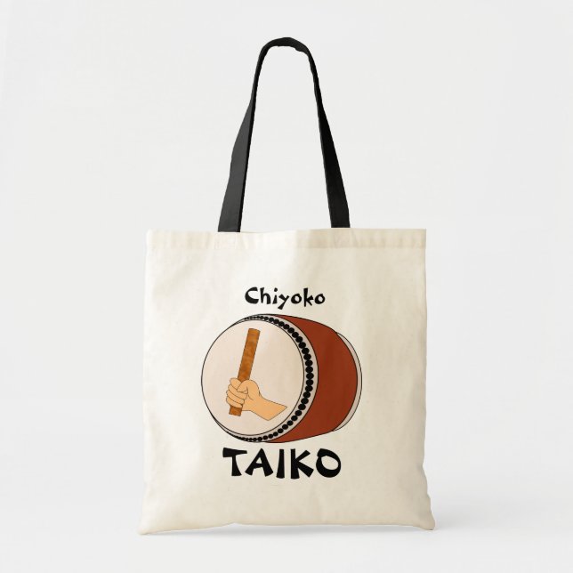 Bolsa Tote Saco personalizado de rufar japonês do cilindro de (Frente)