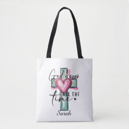 Bolsa Tote Saco Personalizado Deus é Bom o Tempo Todo