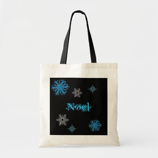 Bolsa Tote saco personalizado do floco de neve (Frente)