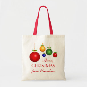 Bolsa Tote Saco personalizado do presente do Natal - vermelho