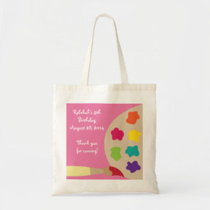 Bolsa Tote Saco personalizado paleta da arte - rosa
