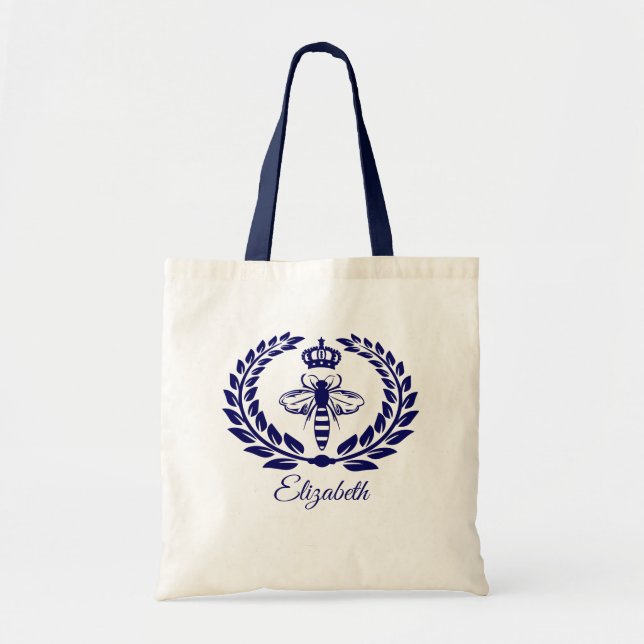 Bolsa Tote Saco personalizado para a rainha abelha (Frente)