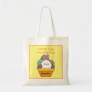 Bolsa Tote Saco Personalizado para Caça de Ovos de Páscoa do