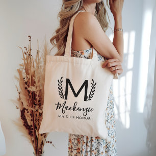 Bolsa Tote Saco Personalizado para Pedido de Dama de Honra, F