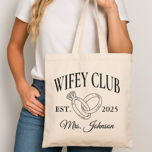 Bolsa Tote Saco Personalizado Wifey Club, Presente de Lua de 