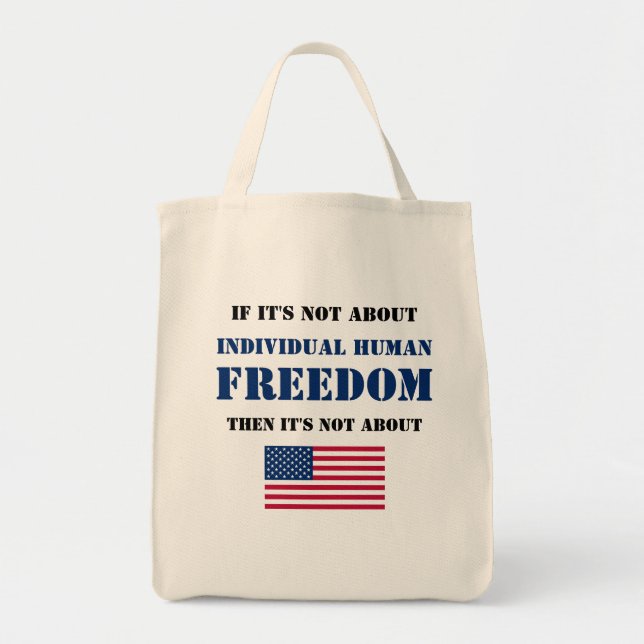 Bolsa Tote Saco Política da Liberdade (Frente)