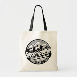 Bolsa Tote Saco preto de toalha do Colorado Mountain Park