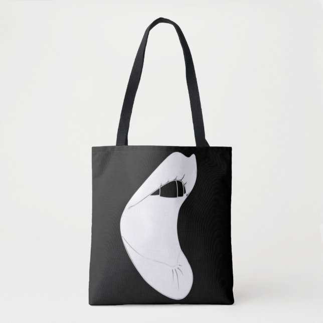 Bolsa Tote Saco preto e cinza (Frente)