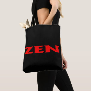 Bolsa Tote Saco preto vermelho Zen