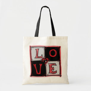 Bolsa Tote Saco quadrado de amor