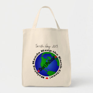 Bolsa Tote Saco reusável do Dia da Terra