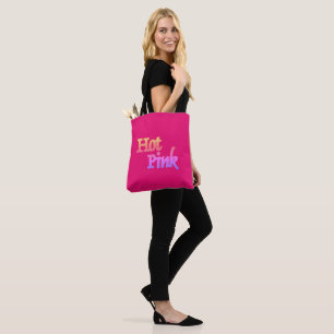 Bolsa Tote Saco rosa quente com toalha