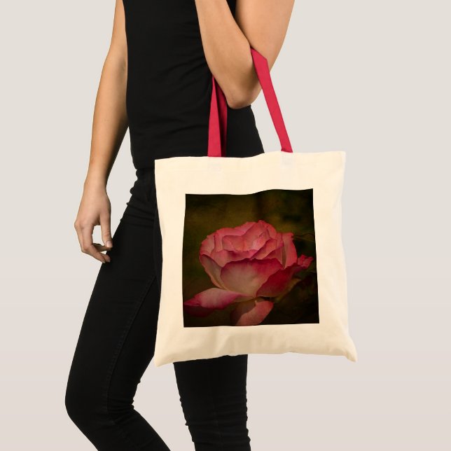 Bolsa Tote Saco rosa rosa forte texturizado (Frente (produto))