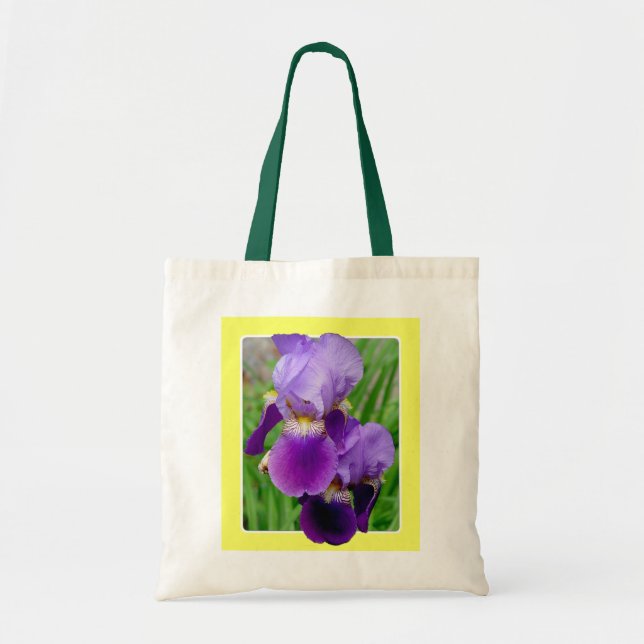Bolsa Tote Saco roxo bonito 2 da íris (Frente)