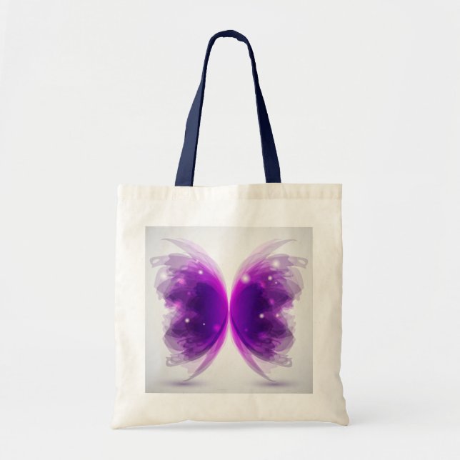 Bolsa Tote Saco roxo da borboleta (Frente)