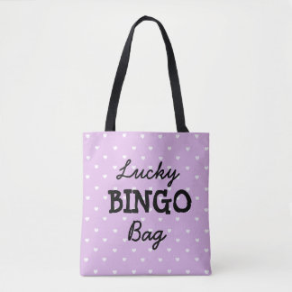 Bolsa Tote Saco ROXO do BINGO da boa sorte