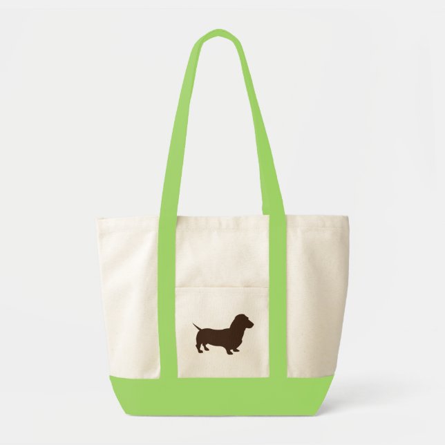 Bolsa Tote saco simples do dachshund (Frente)