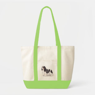 Bolsa Tote Saco: Spaniel de rei Charles descuidado Tricolour