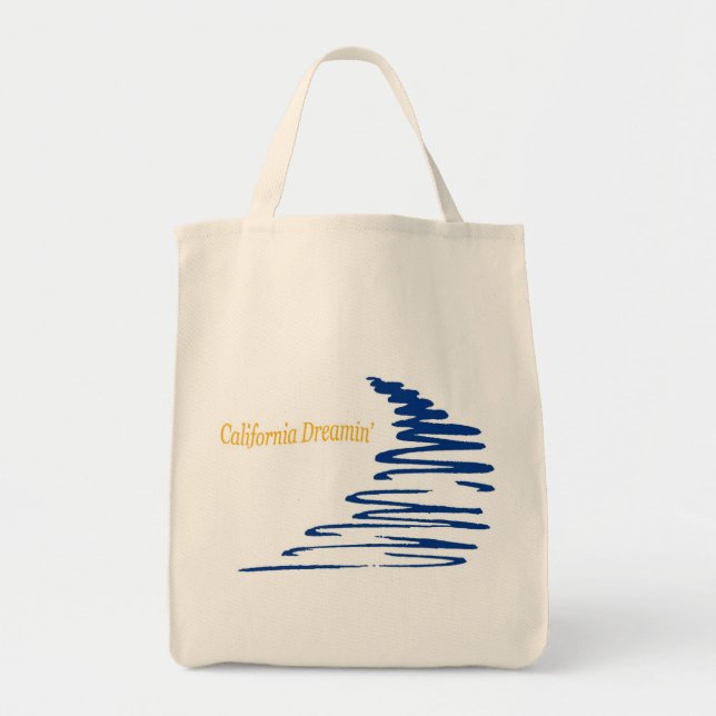 Bolsa Tote Saco Squiggly de Lines_California Dreamin (Frente)