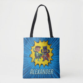 Bolsa Tote Saco Super-Herói Personalizado para Meninos com No