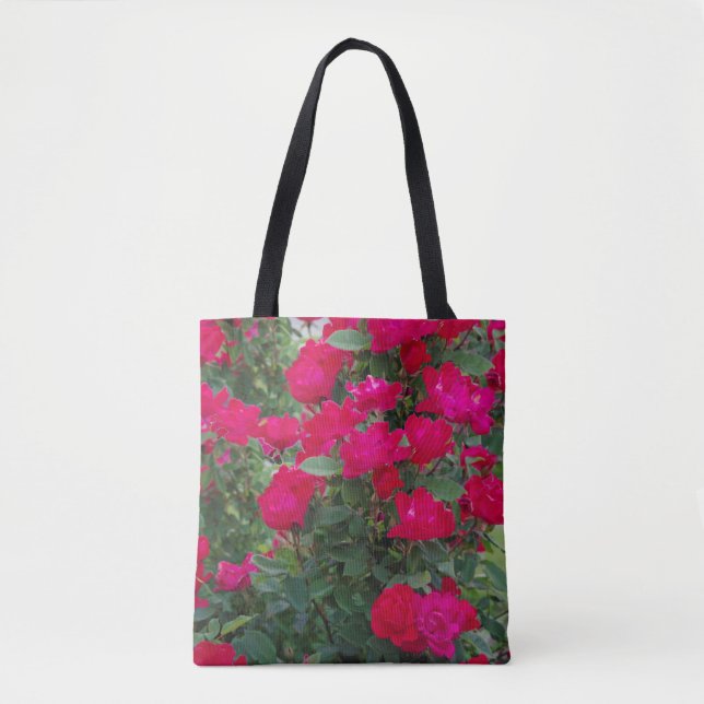 Bolsa Tote Saco todo com Rosas Vermelhas (2) (Frente)
