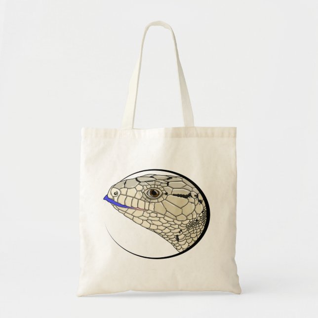 Bolsa Tote Saco Tongued azul do skink (Frente)