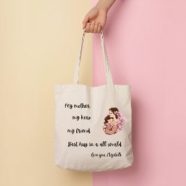 Bolsa Tote Saco Tote Abraço de Mãe Personalizado para o Dia d