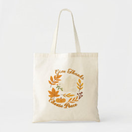 Bolsa Tote Saco Tote 'Agradeça, Escolha a Paz' Econômico