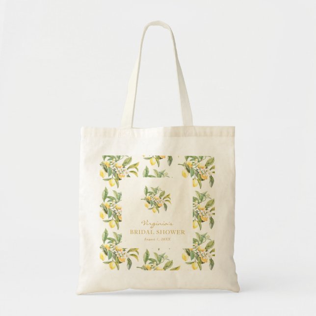 Bolsa Tote Saco Tote Botânico de Limão (Frente)