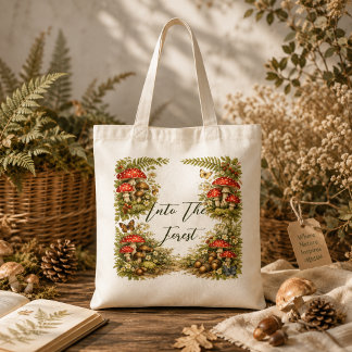 Bolsa Tote Saco Tote Cogumelo Cottagecore | Botânica Floresta