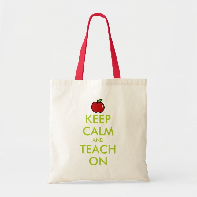Bolsa Tote Saco tote de professora de maçã vermelha | Mantenh (Frente)