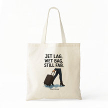 Saco Tote Divertido com Texto/Nome – Jet Lag e Sac