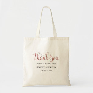 Bolsa Tote Saco Tote Dourado Rosa Bonito Obrigado Doze Anos